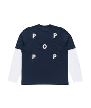 Afbeelding in Gallery-weergave laden, POP TRADING CO. - &quot;LOGO&quot; LONGSLEEVE SHIRT (NAVY/WHITE)
