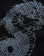 Afbeelding in Gallery-weergave laden, BUTTER GOODS - &quot;DRAGON&quot; ZIP-THRU KNIT SWEATER (BLACK)
