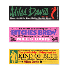 Afbeelding in Gallery-weergave laden, BUTTER GOODS X MILES DAVIS - &quot;MILES&quot; BUMPER STICKER (3-PACK)
