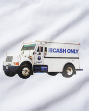 Afbeelding in Gallery-weergave laden, CASH ONLY - &quot;MONEY TRUCK&quot; T-SHIRT (WHITE)
