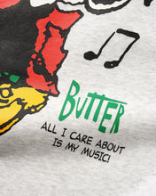 Afbeelding in Gallery-weergave laden, BUTTER GOODS X PEANUTS - &quot;MUSIC&quot; CREWNECK (ASH)
