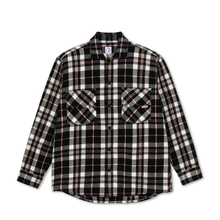 Afbeelding in Gallery-weergave laden, POLAR SKATE CO. - &quot;BIG BOY&quot; OVERSHIRT FLANNEL (BLACK/CLOUD WHITE/RED - SIZE S)
