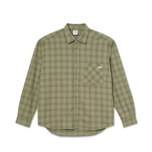 Afbeelding in Gallery-weergave laden, POLAR SKATE CO. - &quot;MITCHELL&quot; LONGSLEEVE FLANNEL SHIRT (SIZE XL: GREEN/BEIGE)

