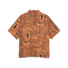 Afbeelding in Gallery-weergave laden, POLAR SKATE CO. - &quot;EXIST&quot; BOWLING SHIRT (ORANGE/BLACK)
