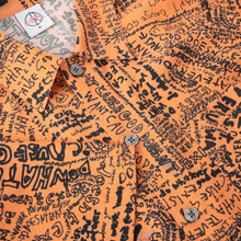 Afbeelding in Gallery-weergave laden, POLAR SKATE CO. - &quot;EXIST&quot; BOWLING SHIRT (ORANGE/BLACK)
