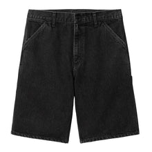 Afbeelding in Gallery-weergave laden, CARHARTT WIP - &quot;SINGLE KNEE&quot; SMITH DENIM WORK SHORTS (STONE WASHED BLACK)
