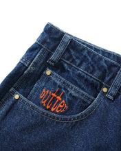 Afbeelding in Gallery-weergave laden, BUTTER GOODS - &quot;SPIDER&quot; DENIM PANTS (DARK INDIGO)
