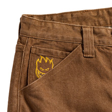 Afbeelding in Gallery-weergave laden, SPITFIRE WHEELS - &quot;BIGHEAD CUSTOM&quot; DENIM SHORTS (BROWN)
