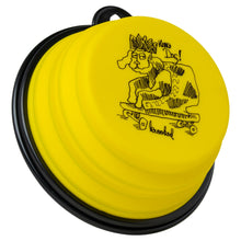 Afbeelding in Gallery-weergave laden, KROOKED - &quot;KING&quot; DOG BOWL (YELLOW/BLACK)
