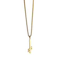 Afbeelding in Gallery-weergave laden, DEATHWISH - &quot;GANG LOGO&quot; NECKLACE (GOLD)
